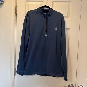 Penguin Men’s Quarter Zip Long Sleeve Navy Pull Over Size XL